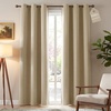 image:imageNICETOWN 100 Blackout Sage Green Curtains for Bedroom 63 Inches Long Grommet Room Darkening Boho Window Treatments Thermal Drapes for FarmhouseOffice W40 x L63 2 PanelsBeige