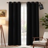 image:imageNICETOWN 100 Blackout Sage Green Curtains for Bedroom 63 Inches Long Grommet Room Darkening Boho Window Treatments Thermal Drapes for FarmhouseOffice W40 x L63 2 PanelsBlack