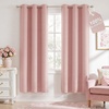 image:imageNICETOWN 100 Blackout Sage Green Curtains for Bedroom 63 Inches Long Grommet Room Darkening Boho Window Treatments Thermal Drapes for FarmhouseOffice W40 x L63 2 PanelsPink