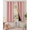 image:imageNICETOWN 100 Blackout Sage Green Curtains for Bedroom 63 Inches Long Grommet Room Darkening Boho Window Treatments Thermal Drapes for FarmhouseOffice W40 x L63 2 PanelsPink