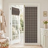 image:imageNICETOWN 100 Blackout Taupe Plaid Magnetic Roman Shade W24 x L64 1 Panel  No Drill Cordless Roman Shade with Tieback for French Doors Privacy amp Thermal Shade for Living Room Patio GlassPlaid  Brown  White