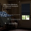 image:imageNICETOWN 100 Blackout Taupe Plaid Magnetic Roman Shade W24 x L64 1 Panel  No Drill Cordless Roman Shade with Tieback for French Doors Privacy amp Thermal Shade for Living Room Patio GlassPlaid  Dark Blue  White