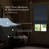 image:imageNICETOWN 100 Blackout Taupe Plaid Magnetic Roman Shade W24 x L64 1 Panel  No Drill Cordless Roman Shade with Tieback for French Doors Privacy amp Thermal Shade for Living Room Patio GlassGrid Pattern  Sea Blue  White