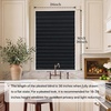 image:imageNICETOWN Black Blackout Pleated PET Shades for Dorm Windows 2 Panels 36 Wx 72 H Cordless SelfAdhesive Blinds No Drill Sticky 100 Light Blocking Temporary Curtains for Renters and StudentsBlack