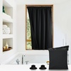 image:imageNICETOWN Black Blackout Pleated PET Shades for Dorm Windows 2 Panels 36 Wx 72 H Cordless SelfAdhesive Blinds No Drill Sticky 100 Light Blocking Temporary Curtains for Renters and StudentsBlack