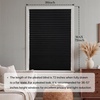 image:imageNICETOWN Black Blackout Pleated PET Shades for Dorm Windows 2 Panels 36 Wx 72 H Cordless SelfAdhesive Blinds No Drill Sticky 100 Light Blocking Temporary Curtains for Renters and StudentsBlack