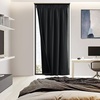 image:imageNICETOWN Black Blackout Pleated PET Shades for Dorm Windows 2 Panels 36 Wx 72 H Cordless SelfAdhesive Blinds No Drill Sticky 100 Light Blocking Temporary Curtains for Renters and StudentsBlack