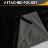 image:imageNICETOWN Black Blackout Pleated PET Shades for Dorm Windows 2 Panels 36 Wx 72 H Cordless SelfAdhesive Blinds No Drill Sticky 100 Light Blocking Temporary Curtains for Renters and StudentsGrey