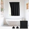 image:imageNICETOWN Black Blackout Pleated PET Shades for Dorm Windows 2 Panels 36 Wx 72 H Cordless SelfAdhesive Blinds No Drill Sticky 100 Light Blocking Temporary Curtains for Renters and StudentsBlack