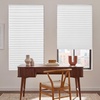 image:imageNICETOWN Black Blackout Pleated PET Shades for Dorm Windows 2 Panels 36 Wx 72 H Cordless SelfAdhesive Blinds No Drill Sticky 100 Light Blocking Temporary Curtains for Renters and StudentsWhite