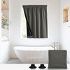 image:imageNICETOWN Black Blackout Pleated PET Shades for Dorm Windows 2 Panels 36 Wx 72 H Cordless SelfAdhesive Blinds No Drill Sticky 100 Light Blocking Temporary Curtains for Renters and StudentsGrey