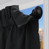 image:imageNICETOWN Black Blackout Pleated PET Shades for Dorm Windows 2 Panels 36 Wx 72 H Cordless SelfAdhesive Blinds No Drill Sticky 100 Light Blocking Temporary Curtains for Renters and StudentsBlack
