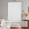 image:imageNICETOWN Black Blackout Pleated PET Shades for Dorm Windows 2 Panels 36 Wx 72 H Cordless SelfAdhesive Blinds No Drill Sticky 100 Light Blocking Temporary Curtains for Renters and StudentsWhite