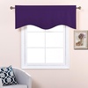 image:imageNICETOWN Blackout Kitchen Valances for Windo 18 Inch Length Rod Pocket  Black Floral Scalloped Decor for Living Room Bathroom Gold Foil Flower Shadow Printed Drapes W42 x L18 1 PanelRoyal Purple