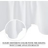 image:imageNICETOWN Blackout Kitchen Valances for Windo 18 Inch Length Rod Pocket  Black Floral Scalloped Decor for Living Room Bathroom Gold Foil Flower Shadow Printed Drapes W42 x L18 1 PanelPure White