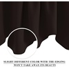 image:imageNICETOWN Blackout Kitchen Valances for Windo 18 Inch Length Rod Pocket  Black Floral Scalloped Decor for Living Room Bathroom Gold Foil Flower Shadow Printed Drapes W42 x L18 1 PanelToffee Brown