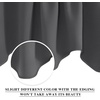 image:imageNICETOWN Blackout Kitchen Valances for Windo 18 Inch Length Rod Pocket  Black Floral Scalloped Decor for Living Room Bathroom Gold Foil Flower Shadow Printed Drapes W42 x L18 1 PanelGrey