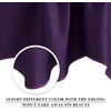 image:imageNICETOWN Blackout Kitchen Valances for Windo 18 Inch Length Rod Pocket  Black Floral Scalloped Decor for Living Room Bathroom Gold Foil Flower Shadow Printed Drapes W42 x L18 1 PanelRoyal Purple
