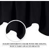 image:imageNICETOWN Blackout Kitchen Valances for Windo 18 Inch Length Rod Pocket  Black Floral Scalloped Decor for Living Room Bathroom Gold Foil Flower Shadow Printed Drapes W42 x L18 1 PanelBlack