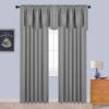 image:imageNICETOWN Blackout Kitchen Valances for Windo 18 Inch Length Rod Pocket  Black Floral Scalloped Decor for Living Room Bathroom Gold Foil Flower Shadow Printed Drapes W42 x L18 1 PanelSilver Grey