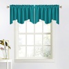 image:imageNICETOWN Blackout Kitchen Valances for Windo 18 Inch Length Rod Pocket  Black Floral Scalloped Decor for Living Room Bathroom Gold Foil Flower Shadow Printed Drapes W42 x L18 1 PanelPeacock Teal