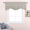 image:imageNICETOWN Blackout Kitchen Valances for Windo 18 Inch Length Rod Pocket  Black Floral Scalloped Decor for Living Room Bathroom Gold Foil Flower Shadow Printed Drapes W42 x L18 1 PanelNatural