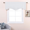 image:imageNICETOWN Blackout Kitchen Valances for Windo 18 Inch Length Rod Pocket  Black Floral Scalloped Decor for Living Room Bathroom Gold Foil Flower Shadow Printed Drapes W42 x L18 1 PanelGreyish White