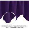 image:imageNICETOWN Blackout Kitchen Valances for Windo 18 Inch Length Rod Pocket  Black Floral Scalloped Decor for Living Room Bathroom Gold Foil Flower Shadow Printed Drapes W42 x L18 1 PanelRoyal Purple
