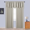 image:imageNICETOWN Blackout Kitchen Valances for Windo 18 Inch Length Rod Pocket  Black Floral Scalloped Decor for Living Room Bathroom Gold Foil Flower Shadow Printed Drapes W42 x L18 1 PanelNatural