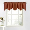 image:imageNICETOWN Blackout Kitchen Valances for Windo 18 Inch Length Rod Pocket  Black Floral Scalloped Decor for Living Room Bathroom Gold Foil Flower Shadow Printed Drapes W42 x L18 1 PanelBurnt Orange