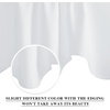 image:imageNICETOWN Blackout Kitchen Valances for Windo 18 Inch Length Rod Pocket  Black Floral Scalloped Decor for Living Room Bathroom Gold Foil Flower Shadow Printed Drapes W42 x L18 1 PanelPure White