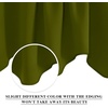 image:imageNICETOWN Blackout Kitchen Valances for Windo 18 Inch Length Rod Pocket  Black Floral Scalloped Decor for Living Room Bathroom Gold Foil Flower Shadow Printed Drapes W42 x L18 1 PanelOlive Green