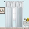 image:imageNICETOWN Blackout Kitchen Valances for Windo 18 Inch Length Rod Pocket  Black Floral Scalloped Decor for Living Room Bathroom Gold Foil Flower Shadow Printed Drapes W42 x L18 1 PanelGreyish White