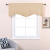 image:imageNICETOWN Blackout Kitchen Valances for Windo 18 Inch Length Rod Pocket  Black Floral Scalloped Decor for Living Room Bathroom Gold Foil Flower Shadow Printed Drapes W42 x L18 1 PanelCream Beige