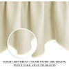 image:imageNICETOWN Blackout Kitchen Valances for Windo 18 Inch Length Rod Pocket  Black Floral Scalloped Decor for Living Room Bathroom Gold Foil Flower Shadow Printed Drapes W42 x L18 1 PanelLight Beige