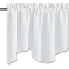 image:imageNICETOWN Blackout Kitchen Valances for Windo 18 Inch Length Rod Pocket  Black Floral Scalloped Decor for Living Room Bathroom Gold Foil Flower Shadow Printed Drapes W42 x L18 1 PanelGreyish White