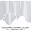 image:imageNICETOWN Blackout Kitchen Valances for Windo 18 Inch Length Rod Pocket  Black Floral Scalloped Decor for Living Room Bathroom Gold Foil Flower Shadow Printed Drapes W42 x L18 1 PanelGreyish White