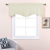 image:imageNICETOWN Blackout Kitchen Valances for Windo 18 Inch Length Rod Pocket  Black Floral Scalloped Decor for Living Room Bathroom Gold Foil Flower Shadow Printed Drapes W42 x L18 1 PanelLight Beige