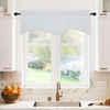 image:imageNICETOWN Blackout Kitchen Valances for Windo 18 Inch Length Rod Pocket  Black Floral Scalloped Decor for Living Room Bathroom Gold Foil Flower Shadow Printed Drapes W42 x L18 1 PanelGreyish White