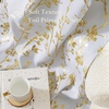 image:imageNICETOWN Blackout Kitchen Valances for Windo 18 Inch Length Rod Pocket  Black Floral Scalloped Decor for Living Room Bathroom Gold Foil Flower Shadow Printed Drapes W42 x L18 1 PanelFloral Print White