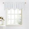 image:imageNICETOWN Blackout Kitchen Valances for Windo 18 Inch Length Rod Pocket  Black Floral Scalloped Decor for Living Room Bathroom Gold Foil Flower Shadow Printed Drapes W42 x L18 1 PanelGreyish White
