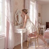 image:imageNICETOWN Gingham Light Pink Curtains for Girls Room 84 Long with Adjustable Top Ties Classic Buffalo Check Linen Textured Drapes Sweet Pink amp White Plaid French Country Decor 52 Wide 2 PanelsBlackout  Sheer  Bow Embroidery  Blush Pink