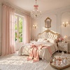 image:imageNICETOWN Gingham Light Pink Curtains for Girls Room 84 Long with Adjustable Top Ties Classic Buffalo Check Linen Textured Drapes Sweet Pink amp White Plaid French Country Decor 52 Wide 2 PanelsLight Filtering  Gingham  Light Pink