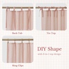 image:imageNICETOWN Gingham Light Pink Curtains for Girls Room 84 Long with Adjustable Top Ties Classic Buffalo Check Linen Textured Drapes Sweet Pink amp White Plaid French Country Decor 52 Wide 2 PanelsLight Filtering  Gingham  Light Pink