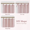 image:imageNICETOWN Gingham Light Pink Curtains for Girls Room 84 Long with Adjustable Top Ties Classic Buffalo Check Linen Textured Drapes Sweet Pink amp White Plaid French Country Decor 52 Wide 2 PanelsLight Filtering  Stripe  Muted Pink