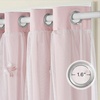 image:imageNICETOWN Gingham Light Pink Curtains for Girls Room 84 Long with Adjustable Top Ties Classic Buffalo Check Linen Textured Drapes Sweet Pink amp White Plaid French Country Decor 52 Wide 2 PanelsBlackout  Sheer  Bow Embroidery  Blush Pink