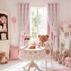 image:imageNICETOWN Gingham Light Pink Curtains for Girls Room 84 Long with Adjustable Top Ties Classic Buffalo Check Linen Textured Drapes Sweet Pink amp White Plaid French Country Decor 52 Wide 2 PanelsBlackout  Sheer  Bow Embroidery  Blush Pink