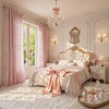 image:imageNICETOWN Gingham Light Pink Curtains for Girls Room 84 Long with Adjustable Top Ties Classic Buffalo Check Linen Textured Drapes Sweet Pink amp White Plaid French Country Decor 52 Wide 2 PanelsLight Filtering  Stripe  Muted Pink