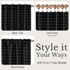 image:imageNICETOWN Olive Green Linen Plaid Bedroom Curtains Rod Pocket amp Back Tab Geometric Jacquard Thick Wovern Mudcloth Light Filtering Window Treatments for Home Decor W52 x L84 2 PanelsBlack