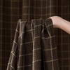 image:imageNICETOWN Olive Green Linen Plaid Bedroom Curtains Rod Pocket amp Back Tab Geometric Jacquard Thick Wovern Mudcloth Light Filtering Window Treatments for Home Decor W52 x L84 2 PanelsBrown